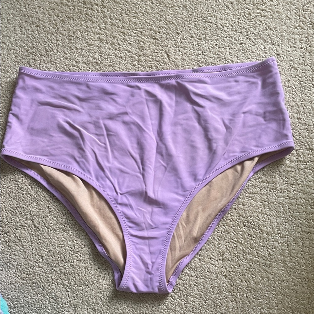 Old Navy Lavender High-Waisted Bikini Bottom